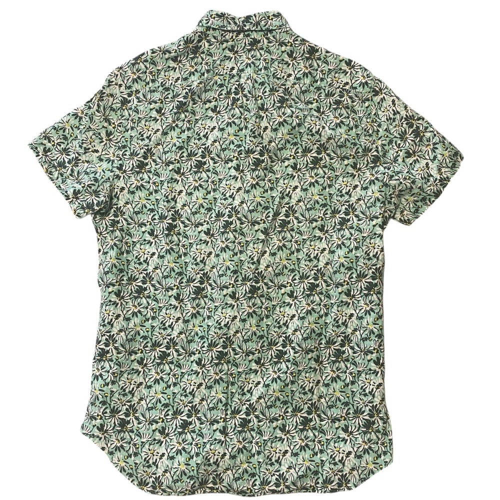 J.Crew Mens Slim Fit 100% Linen Daisy Floral Short Sleeve Button Down Shirt M - Picture 8 of 8
